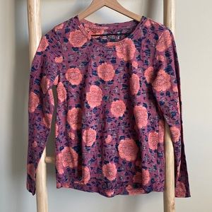 New Anthropologie Saturday Sunday Purple Floral Long Sleeve Tee XS